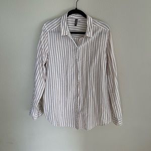 DIVIDED H&M Striped Button Up